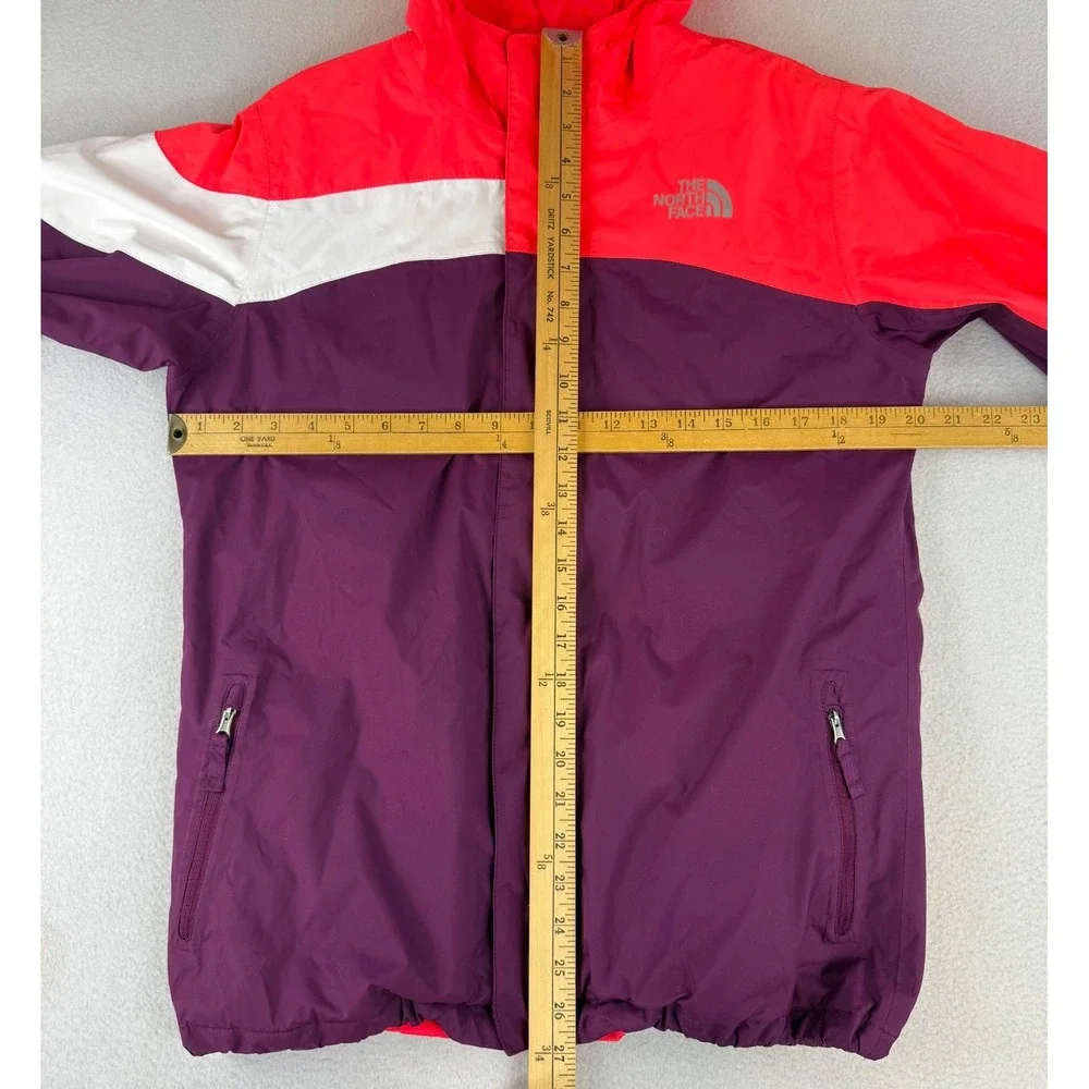 North Face HyVent Girls XL (18) Pink‎ Purple Hooded Waterproof Jacket